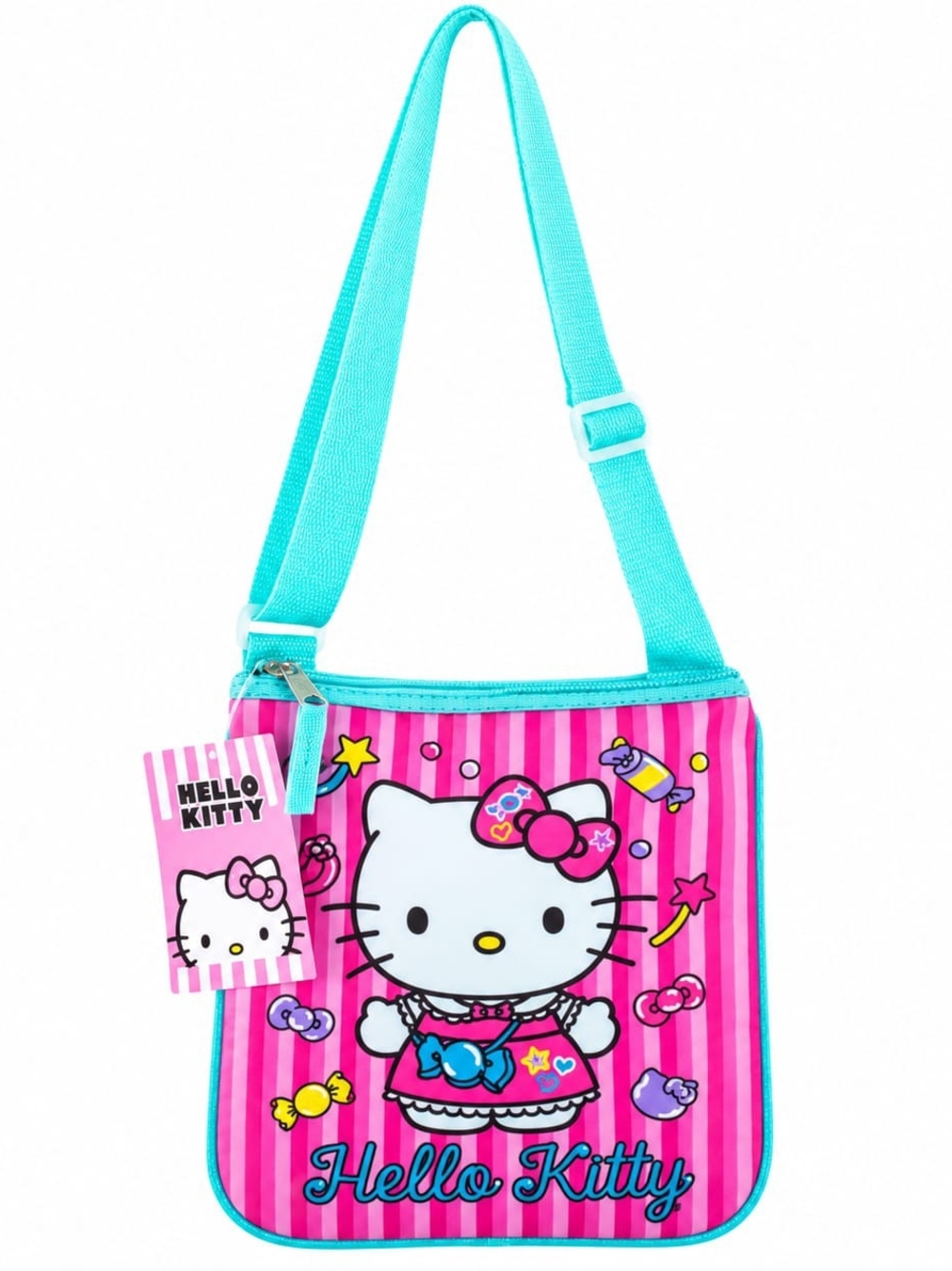 Hello Kitty Pink and Aqua Kids Crossbody Bag